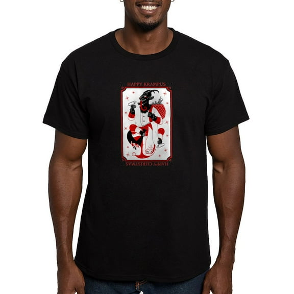 CafePress - Happy Christmas Krampus T Shirt - Men's Fitted T-Shirt