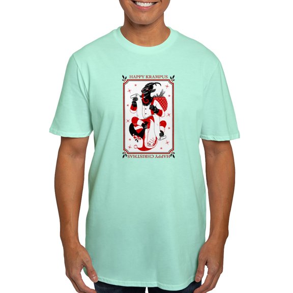 CafePress - Happy Christmas Krampus T Shirt - Men's Fitted T-Shirt