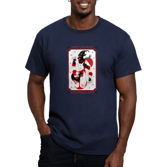 CafePress - Happy Christmas Krampus T Shirt - Men's Fitted T-Shirt