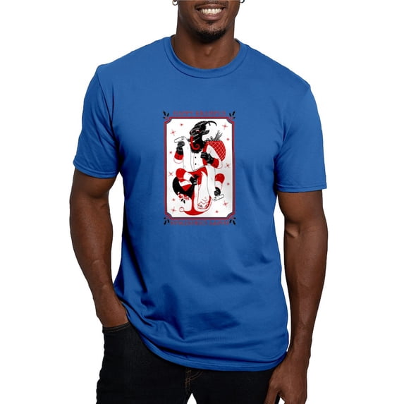 CafePress - Happy Christmas Krampus T Shirt - Men's Fitted T-Shirt
