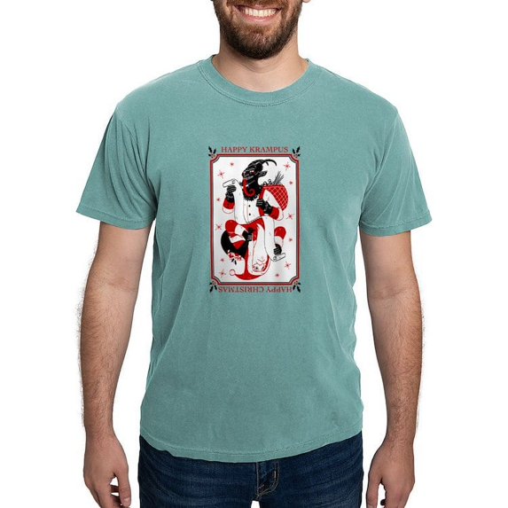 CafePress - Happy Christmas Krampus T Shirt - Mens Comfort Colors Shirt