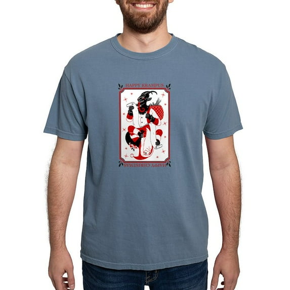 CafePress - Happy Christmas Krampus T Shirt - Mens Comfort Colors Shirt