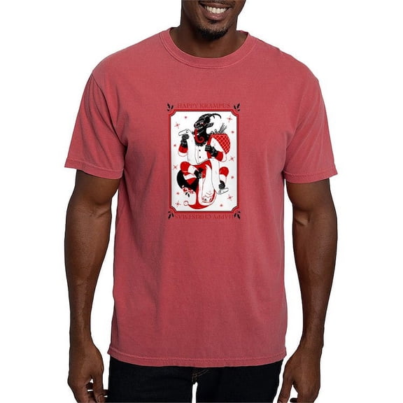 CafePress - Happy Christmas Krampus T Shirt - Mens Comfort Colors Shirt