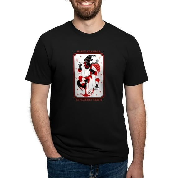 CafePress - Happy Christmas Krampus T Shirt - Mens Tri-blend T-Shirt