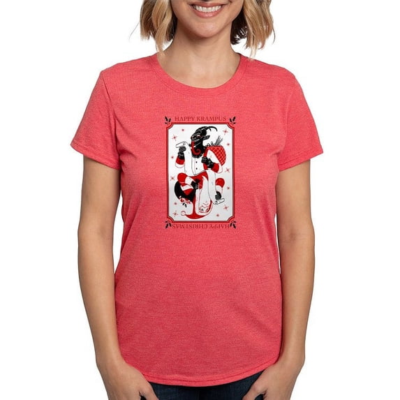 CafePress - Happy Christmas Krampus T Shirt - Womens Tri-blend T-Shirt
