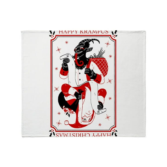 CafePress - Happy Christmas Krampus Throw Blanket - Soft Fleece Throw Blanket, 50"x60" for All Ages