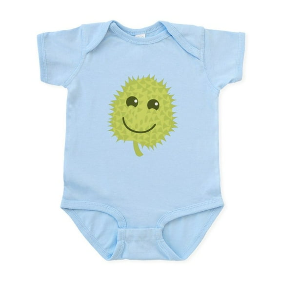 CafePress - Happy Durian Cute Fruit With A Smile Body Suit - Baby Light Bodysuit, Size Newborn - 24 Months