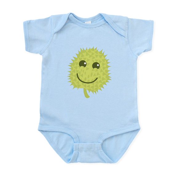 CafePress - Happy Durian Cute Fruit With A Smile Body Suit - Baby Light Bodysuit, Size Newborn - 24 Months