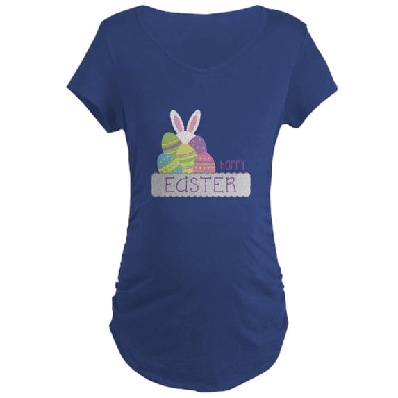 CafePress - Happy EASTER Maternity T Shirt - Maternity Dark T-Shirt