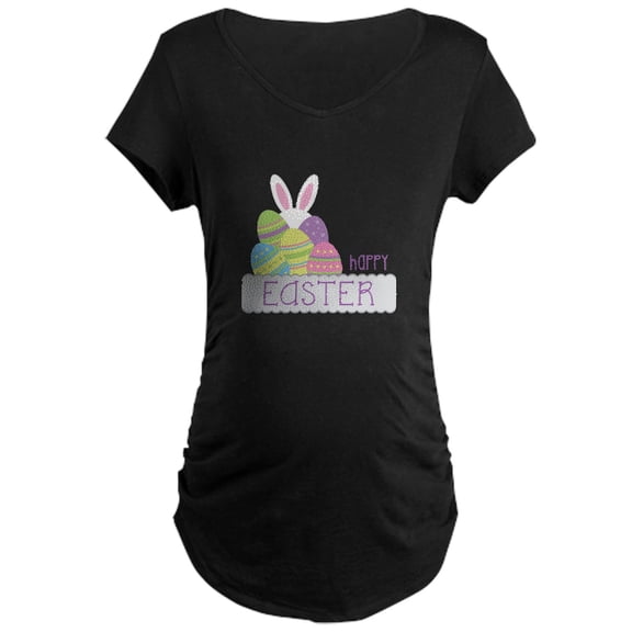 CafePress - Happy EASTER Maternity T Shirt - Maternity Dark T-Shirt