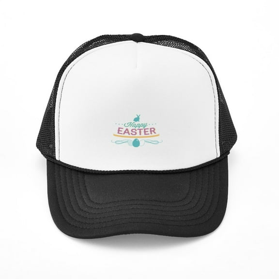 CafePress - Happy Easter - Adjustable Unisex Printed Trucker Hat with Mesh Back