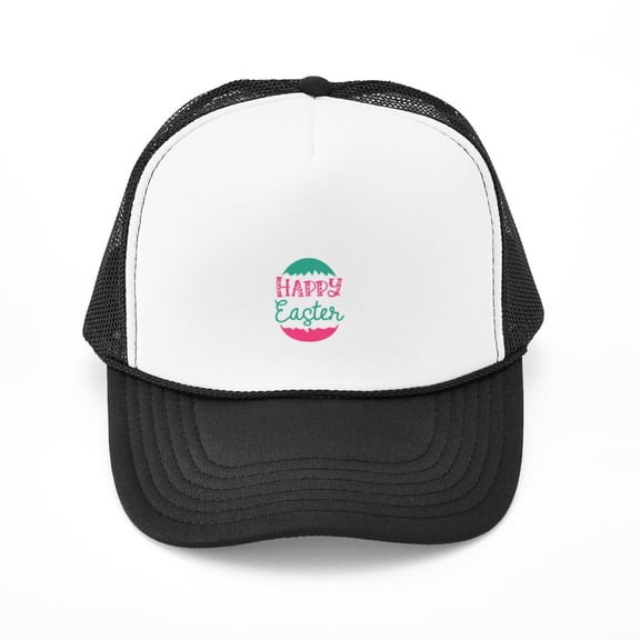 CafePress - Happy Easter - Adjustable Unisex Printed Trucker Hat with Mesh Back