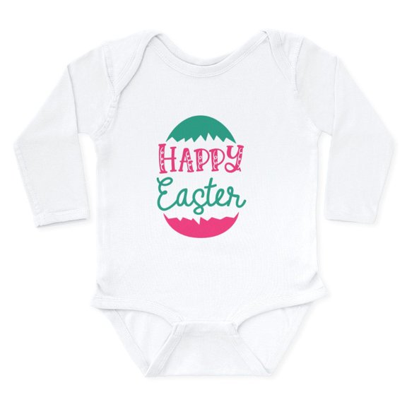 CafePress - Happy Easter Body Suit - Long Sleeve Cotton Baby Bodysuit