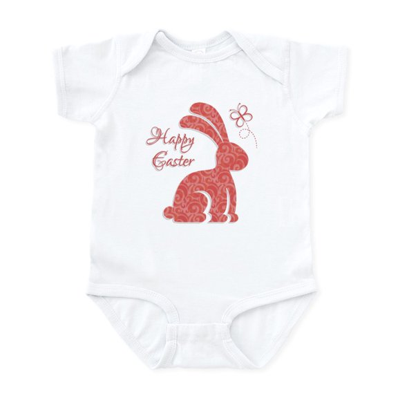 CafePress - Happy Easter Bunny Body Suit - Baby Light Bodysuit, Size Newborn - 24 Months
