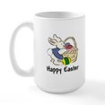 thumbnail image 1 of CafePress - Happy Easter Bunny Large Mug - 15 oz Ceramic Large White Novelty Mug, 1 of 6