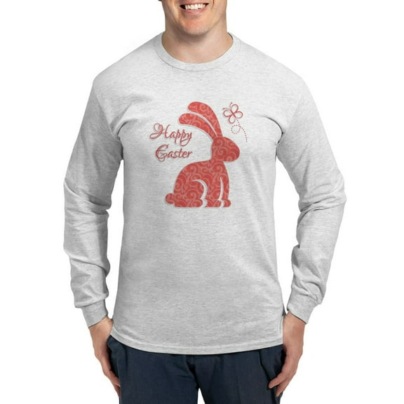 CafePress - Happy Easter Bunny Long Sleeve T Shirt - Unisex Cotton Long Sleeve T-Shirt