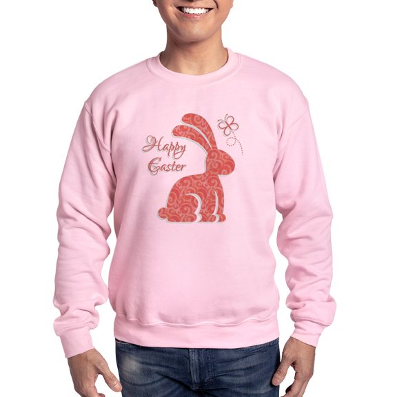 CafePress - Happy Easter Bunny Sweatshirt - Crew Neck Sweatshirt