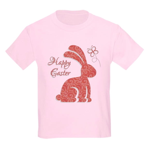 CafePress - Happy Easter Bunny T Shirt - Light Classic Kids Graphic, Short Sleeve T-Shirt, Sizes XS-XL