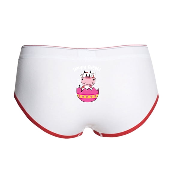 CafePress - Happy Easter Egg Cute Cow Anima - Women's Novelty Briefs, Size S-XL