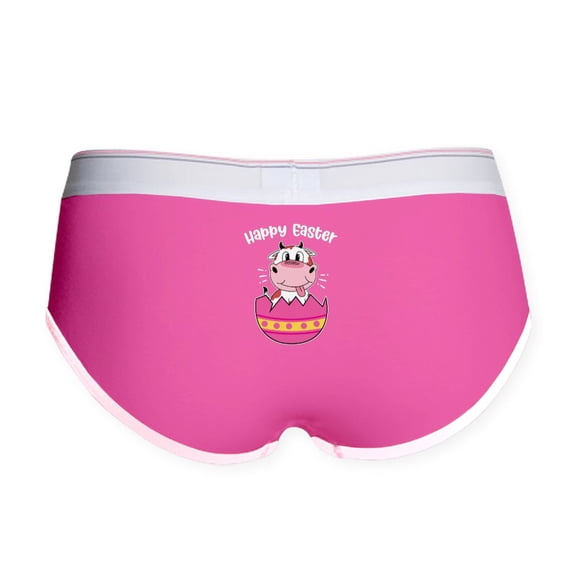 CafePress - Happy Easter Egg Cute Cow Anima - Women's Novelty Briefs, Size S-XL