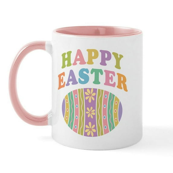 CafePress - Happy Easter Egg Mug - 11 oz Ceramic Mug - Novelty Coffee Tea Cup