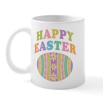 CafePress - Happy Easter Egg Mug - 11 oz Ceramic Mug - Novelty Coffee Tea Cup
