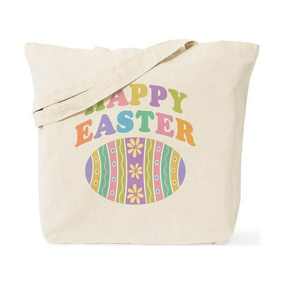 CafePress - Happy Easter Egg Tote Bag - Unisex Canvas Tote Bag, Beige, 1-Piece