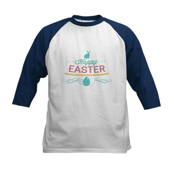 CafePress - Happy Easter Kids Baseball Jersey - Kids Cotton Baseball Jersey, 3/4 Sleeve Shirt
