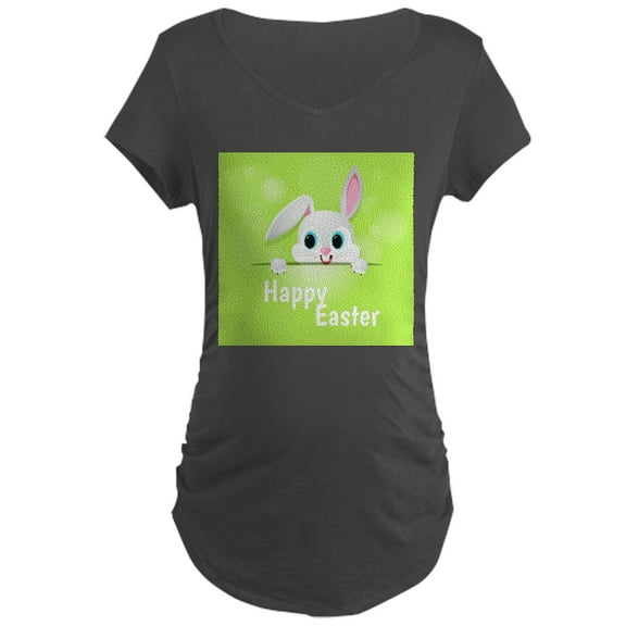 CafePress - Happy Easter Maternity T Shirt - Maternity Dark T-Shirt