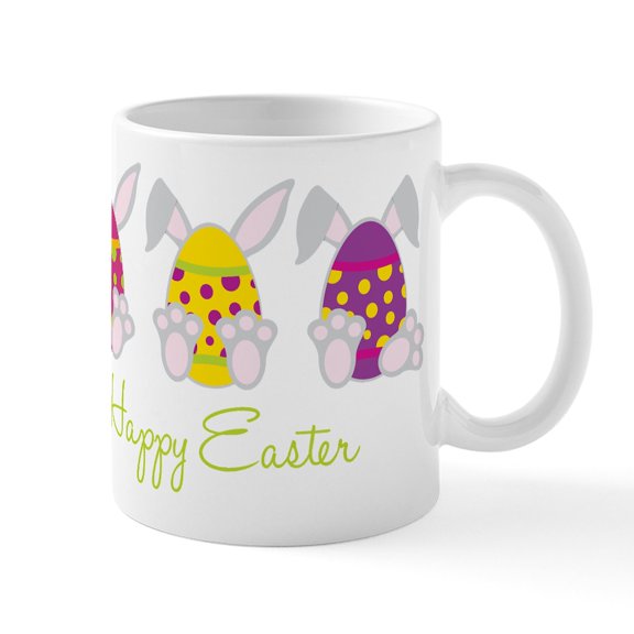CafePress - Happy Easter Mug - 11 oz Ceramic Mug - Novelty Coffee Tea Cup