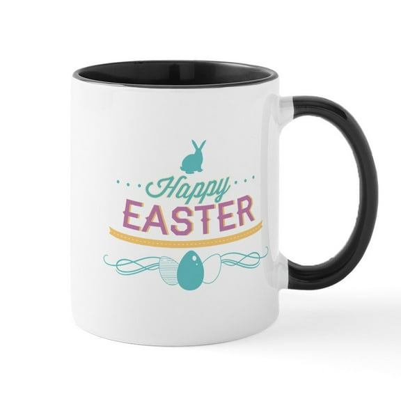 CafePress - Happy Easter Mug - 11 oz Ceramic Mug - Novelty Coffee Tea Cup