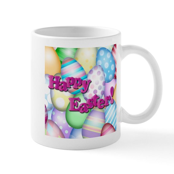CafePress - Happy Easter Mug - 11 oz Ceramic Mug - Novelty Coffee Tea Cup