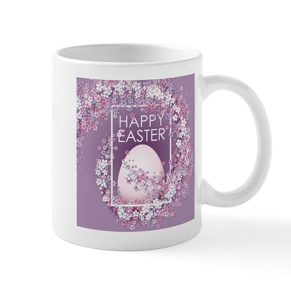 CafePress - Happy Easter Mug - 11 oz Ceramic Mug - Novelty Coffee Tea Cup