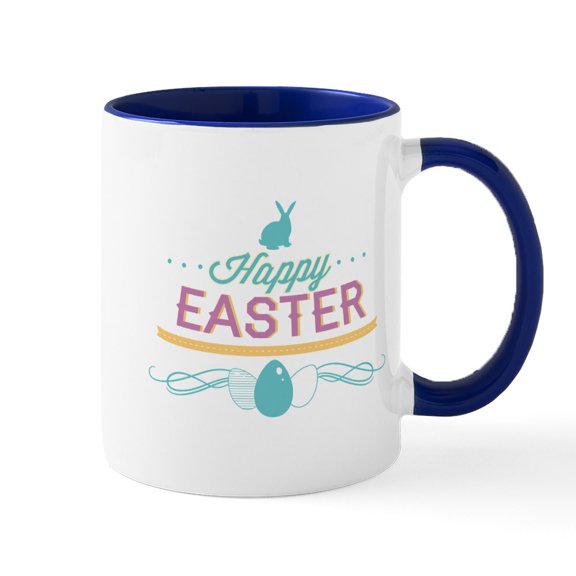 CafePress - Happy Easter Mug - 11 oz Ceramic Mug - Novelty Coffee Tea Cup
