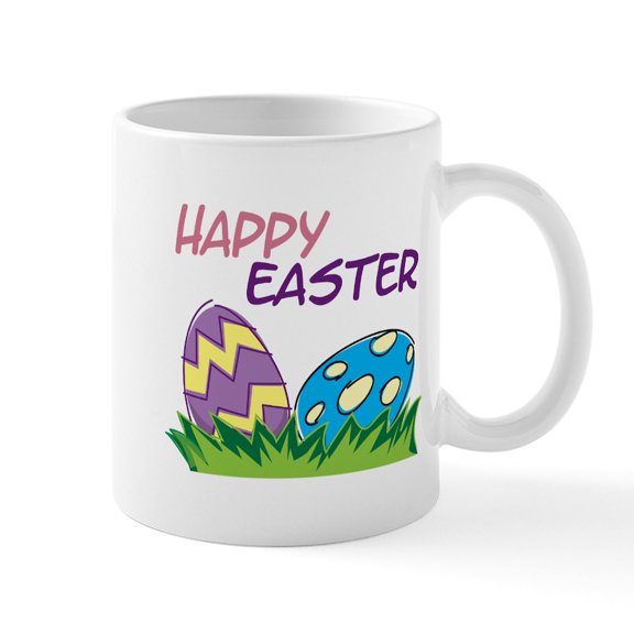 CafePress - Happy Easter Mug - 11 oz Ceramic Mug - Novelty Coffee Tea Cup
