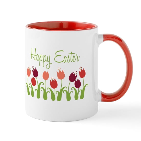 CafePress - Happy Easter Mugs - 11 oz Ceramic Mug - Novelty Coffee Tea Cup