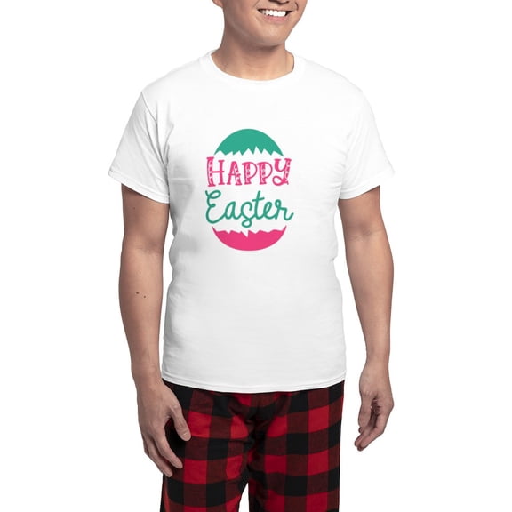CafePress - Happy Easter Pajamas - Men's Light Loose Fit Cotton Pajama Set