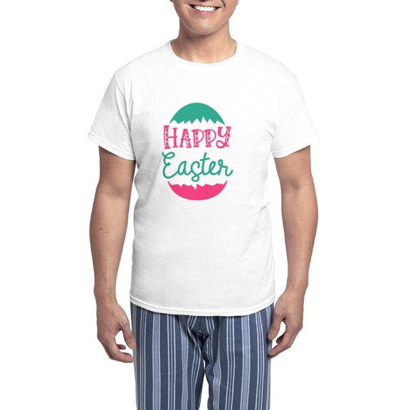 CafePress - Happy Easter Pajamas - Men's Light Loose Fit Cotton Pajama Set