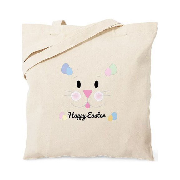 CafePress - Happy Easter Tote Bag - Unisex Canvas Tote Bag, Beige, 1-Piece