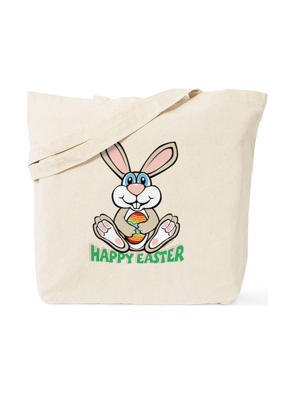 - Happy Easter Tote Bag - Unisex Canvas Tote Bag, Beige, 1-Piece