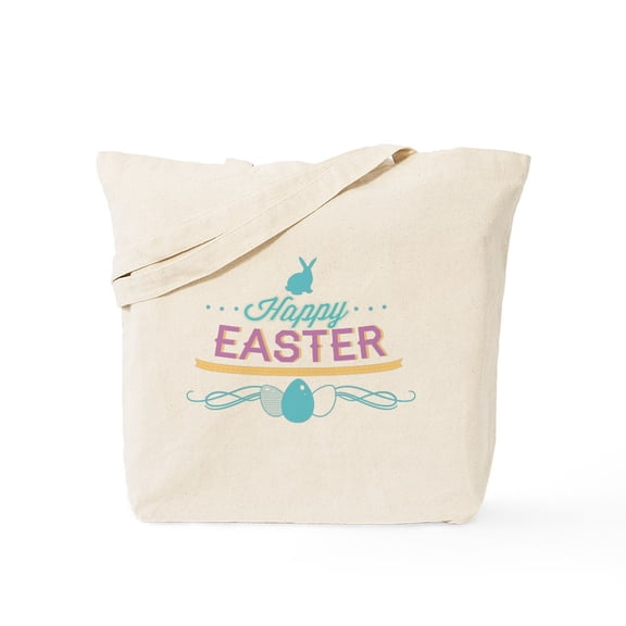 CafePress - Happy Easter Tote Bag - Unisex Canvas Tote Bag, Beige, 1-Piece