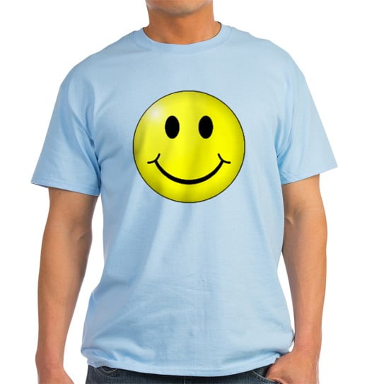 CafePress - Happy Face T Shirt - Men's Classic Cotton T-Shirts