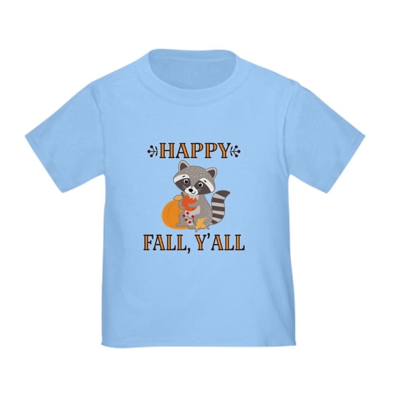 CafePress - Happy Fall Raccoon Autumn T Shirt - Cute Toddler T-Shirt, 100% Cotton