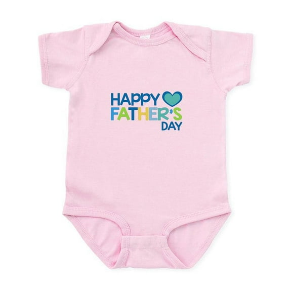 CafePress - Happy Father's Day Boys Body Suit - Baby Light Bodysuit, Size Newborn - 24 Months