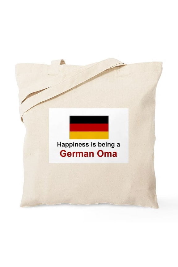 - Happy German Oma Tote Bag - Unisex Canvas Tote Bag, Beige, 1-Piece