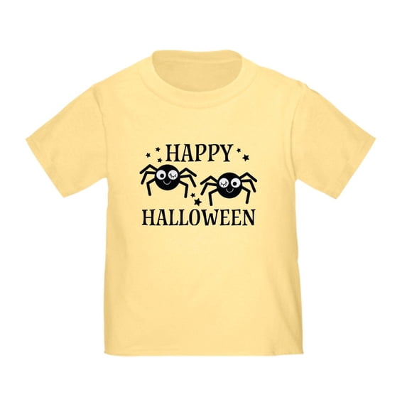 CafePress - Happy Halloween Spiders T Shirt - Cute Toddler T-Shirt, 100% Cotton