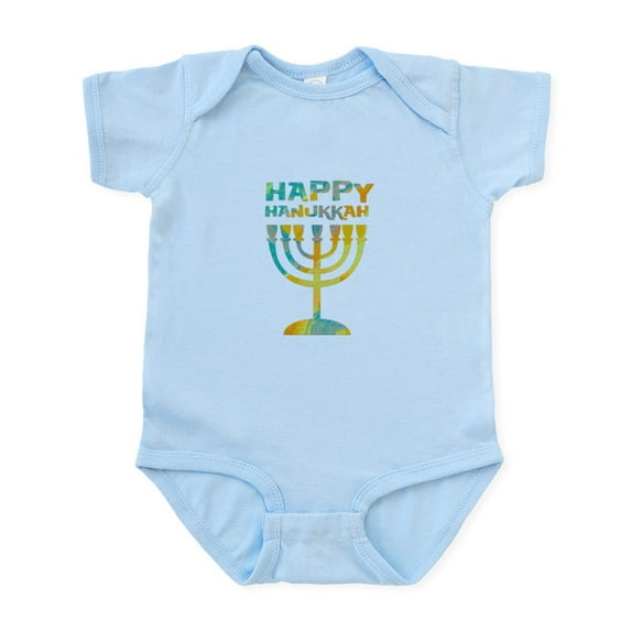 CafePress - Happy Hanukkah Infant Bodysuit - Baby Light Bodysuit, Size Newborn - 24 Months