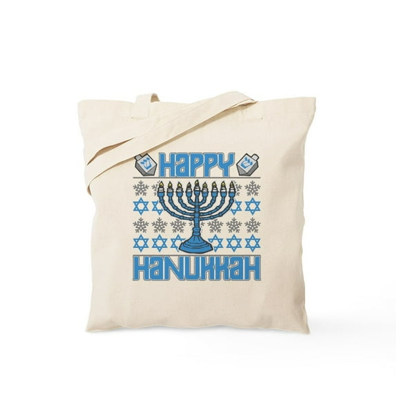 CafePress - Happy Hanukkah Tote Bag - Unisex Canvas Tote Bag, Beige, 1-Piece