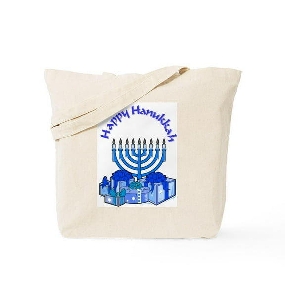 CafePress - Happy Hanukkah Tote Bag - Unisex Canvas Tote Bag, Beige, 1-Piece