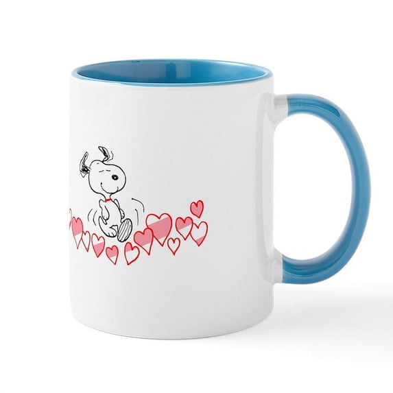 CafePress - Happy Hearts Mug - 11 oz Ceramic Mug - Novelty Coffee Tea Cup